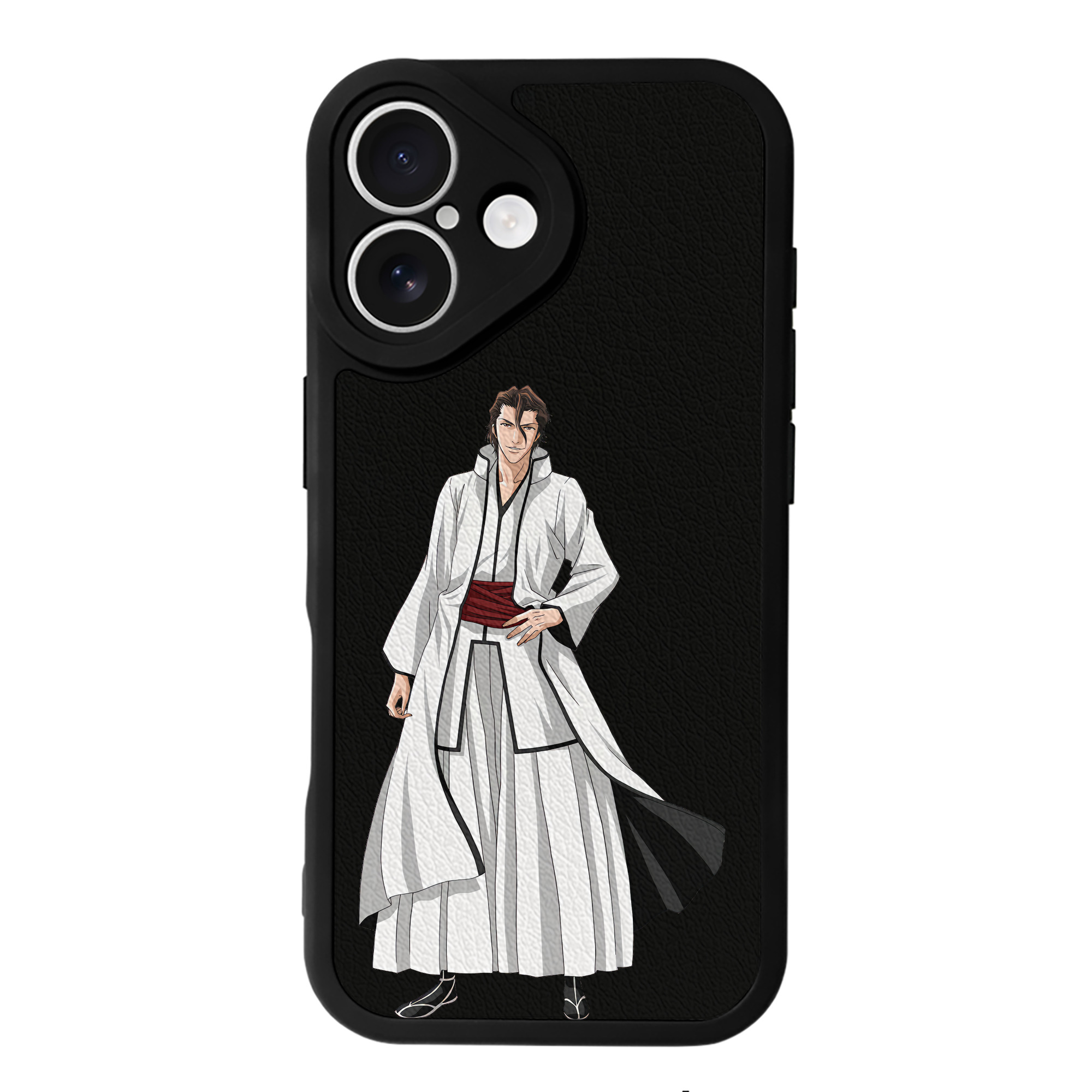 （画像用） ブリーチ 藍染 惣右介（あいぜん そうすけ） BLEACH Aizen Sousuke 【iPhone 16シリーズ対応】シリコンスマホケース（レザー調） 材質：シリコン
